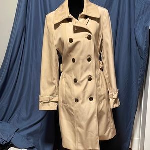 CALVIN KLEIN TAN TRENCH COAT